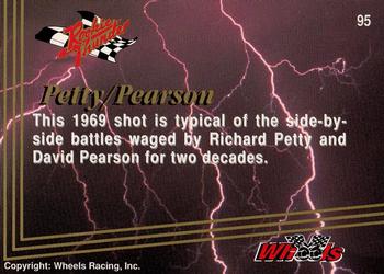 1993 Wheels Rookie Thunder #95 Richard Petty/David Pearson Cars Back