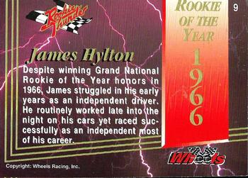1993 Wheels Rookie Thunder #9 James Hylton Back