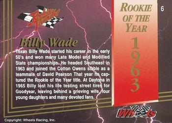 1993 Wheels Rookie Thunder - Platinum #6 Billy Wade Back
