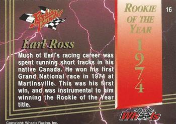 1993 Wheels Rookie Thunder - Platinum #16 Earl Ross Back