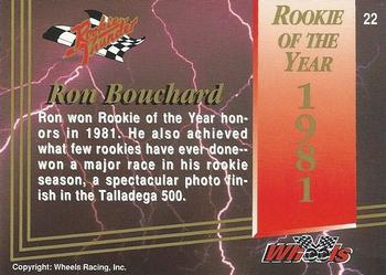 1993 Wheels Rookie Thunder - Platinum #22 Ron Bouchard Back