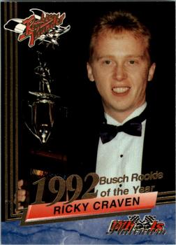 1993 Wheels Rookie Thunder - Platinum #38 Ricky Craven Front