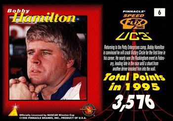 1996 Pinnacle Speedflix #6 Bobby Hamilton Back