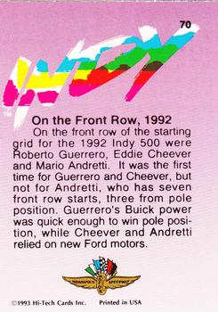 1993 Hi-Tech Indy #70 Mario Andretti / Eddie Cheever / Roberto Guerrero Back