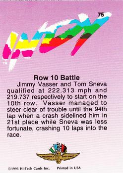 1993 Hi-Tech Indy #75 Tom Sneva / Jimmy Vasser Back