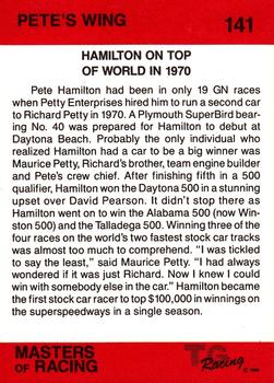 1989-90 TG Racing Masters of Racing #141 Pete Hamilton Back