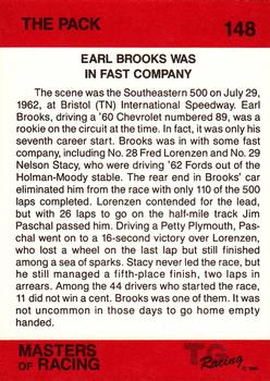 1989-90 TG Racing Masters of Racing #148 Nelson Stacy / Earl Brooks / Fred Lorenzen Back