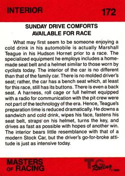 1989-90 TG Racing Masters of Racing #172 Marshall Teague Back
