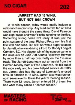 1989-90 TG Racing Masters of Racing #202 Ned Jarrett Back