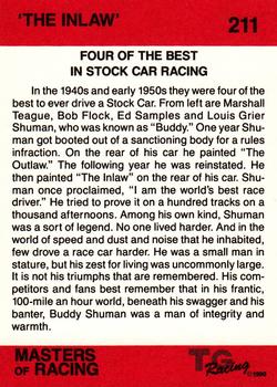 1989-90 TG Racing Masters of Racing #211 Marshall Teague / Bob Flock / Ed Samples / Buddy Shuman Back