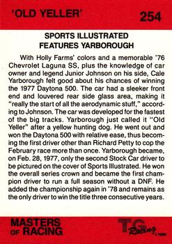 1989-90 TG Racing Masters of Racing #254 Cale Yarborough Back