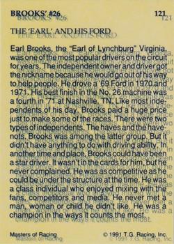 1991-92 TG Racing Masters of Racing Update #121 Earl Brooks Back