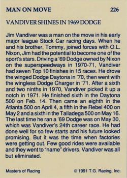 1991-92 TG Racing Masters of Racing Update #226 Jim Vandiver's Car Back