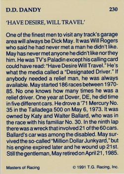 1991-92 TG Racing Masters of Racing Update #230 Dick May's Car Back