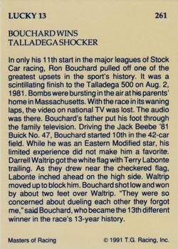 1991-92 TG Racing Masters of Racing Update #261 Ron Bouchard  Back