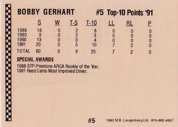 1992 Langenberg ARCA/Flash #5 Bobby Gerhart Back