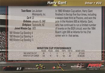 1994 Power #87 Harry Gant Back