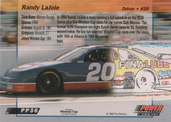 1994 Power - Gold Cup '94 #PP36 Randy LaJoie Back