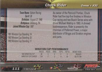1994 Power - Gold Cup '94 #111 Chuck Rider Back