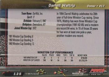 1994 Power - Gold Cup '94 #125 Darrell Waltrip Back