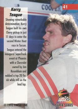 1995 Finish Line Super Series #41 Kerry Teague Back