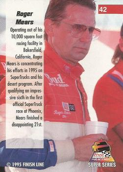 1995 Finish Line Super Series #42 Roger Mears Back
