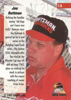 1995 Finish Line Super Series - Rainbow Foil #14 Joe Ruttman Back