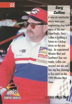 1995 Finish Line Super Series - Rainbow Foil #22 Gary Collins Back