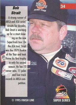 1995 Finish Line Super Series - Rainbow Foil #34 Bob Strait Back