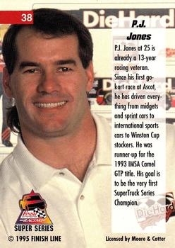 1995 Finish Line Super Series - Rainbow Foil #38 P.J. Jones Back