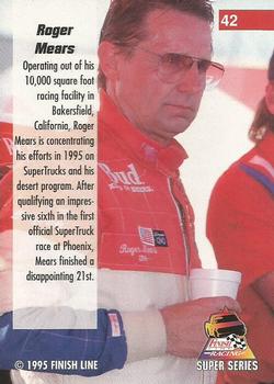 1995 Finish Line Super Series - Rainbow Foil #42 Roger Mears Back