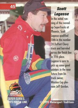 1995 Finish Line Super Series - Rainbow Foil #45 Scott Lagasse Back
