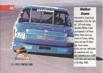 1995 Finish Line Super Series - Rainbow Foil #46 Walker Evans Back