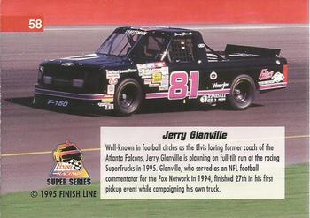 1995 Finish Line Super Series - Rainbow Foil #58 Jerry Glanville Back