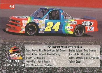 1995 Finish Line Super Series - Rainbow Foil #64 Scott Lagasse's Truck Back