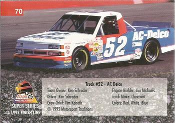 1995 Finish Line Super Series - Rainbow Foil #70 Ken Schrader's Truck Back