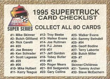 1995 Finish Line Super Series - Rainbow Foil #80 Checklist Front