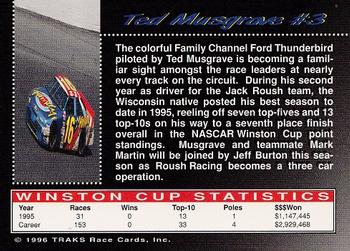 1996 Traks Review & Preview #3 Ted Musgrave Back
