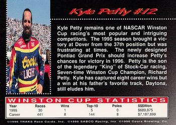 1996 Traks Review & Preview #12 Kyle Petty Back