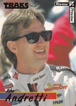 1996 Traks Review & Preview #16 John Andretti Front