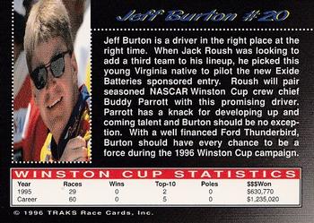 1996 Traks Review & Preview #20 Jeff Burton Back