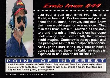 1996 Traks Review & Preview #44 Ernie Irvan Back