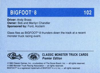 1990 Classic Monster Trucks #102 Bigfoot 8 Back