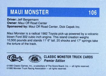 1990 Classic Monster Trucks #106 Maui Monster Back