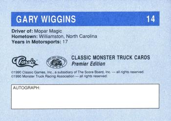 1990 Classic Monster Trucks #14 Gary Wiggins Back