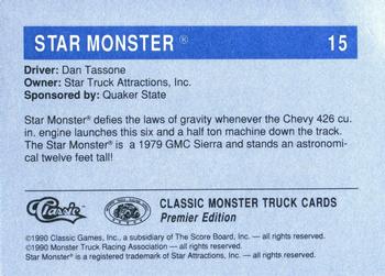 1990 Classic Monster Trucks #15 Star Monster Back