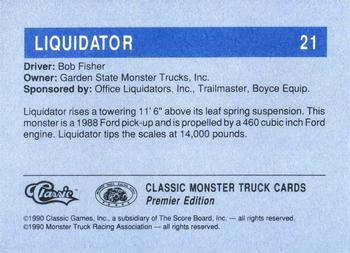 1990 Classic Monster Trucks #21 Liquidator Back