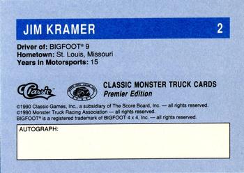 1990 Classic Monster Trucks #2 Jim Kramer Back