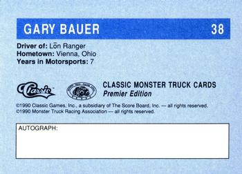 1990 Classic Monster Trucks #38 Gary Bauer Back