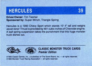 1990 Classic Monster Trucks #39 Hercules Back